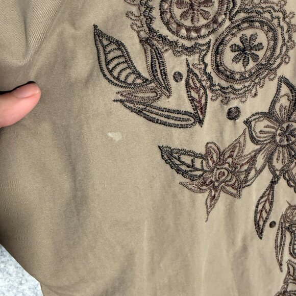 Y2K Suko Embroidered Cargo Pants Green, Fairy Grunge 6 - Picture 8 of 14